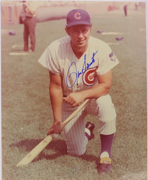 2000s Ron Santo Chicago Cubs Signed 16" x 20" Photo (JSA)