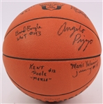 1986-96 Hoosiers Movie Memorabilia Collection - Lot of 2 w/ 17 x 33 Framed Display & Gene Hackman, Dennis Hopper Signed Basketball