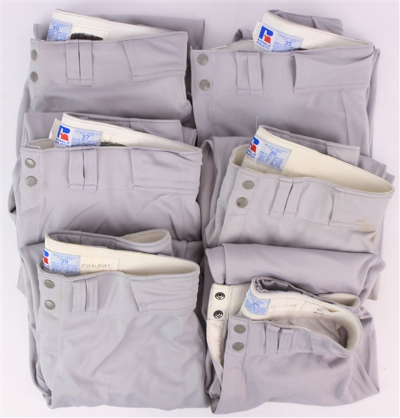 1998-2001 New York Yankees Organizational Road Uniform Pants - Lot of 6 (MEARS LOA/METS Employee LOA)