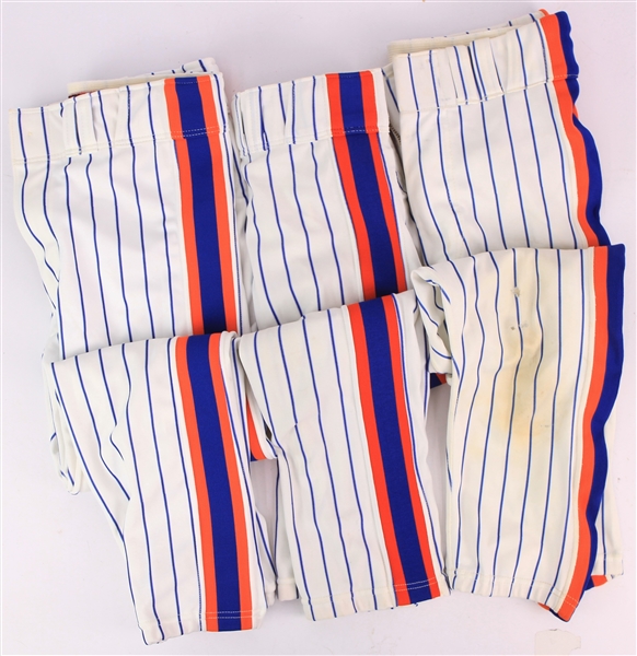1984-87 New York Mets Game Worn Home Uniform Pants - Lot of 3 w/ John Gibbons, Bat Boy & More (MEARS LOA/METS Employee LOA)