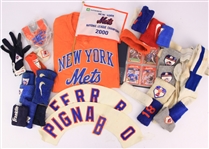 1970's-2000's New York Mets Memorabilia Collection - Lot of 48 w/ Wristbands, Chest Protector, Pennants & More (MEARS LOA/METS Employee LOA)