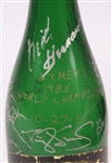 1986 New York Mets Multi Signed Champagne Bottle From World Series Locker Room Celebration w/ 11 Signatures Including Gary Carter, Darry Strawberry & More (MEARS LOA/JSA/METS Employee LOA) 