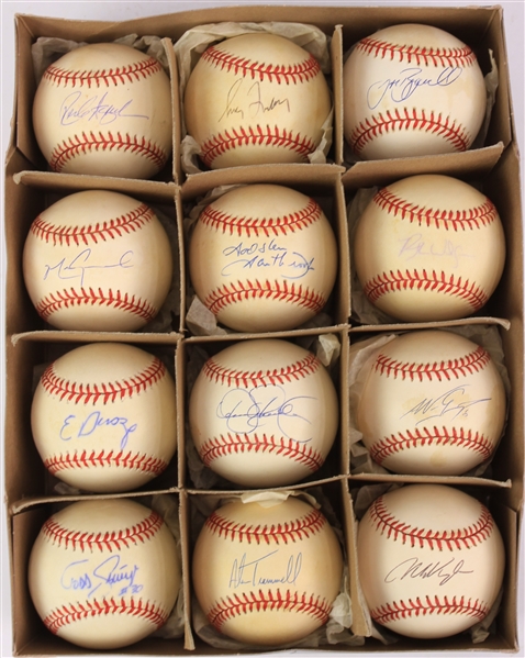 1990s Signed Baseball Collection - Lot of 12 w/ Jeff Bagwell, Greg Maddux, Alan Trammell & More (JSA/Mets Employee LOA)