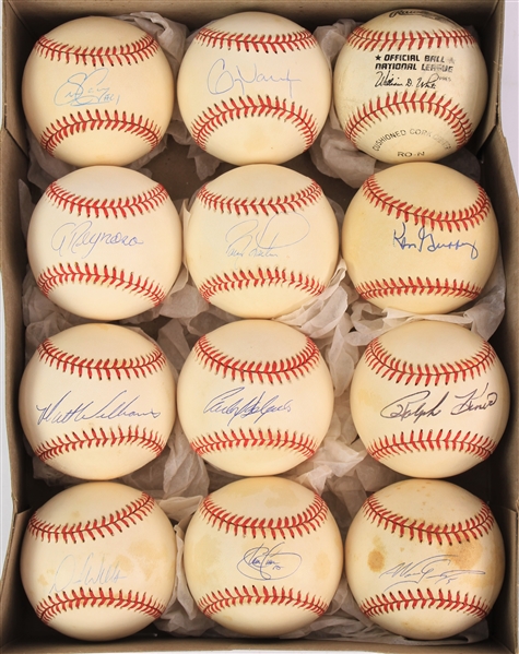 1990s Signed Baseball Collection - Lot of 12 w/ Ralph Kiner, Barry Larkin, Ken Griffey, Nomar Garciaparra & More (JSA/Mets Employee LOA)