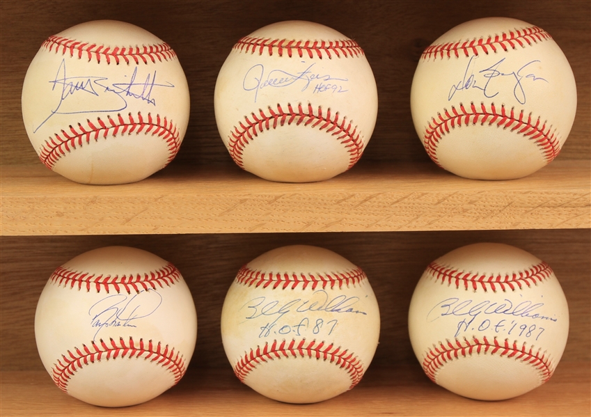 1995-99 Signed Baseball Collection - Lot of 6 w/ Billy Williams, Barry Larkin, Rollie Fingers & More (JSA/Mets Employee LOA)