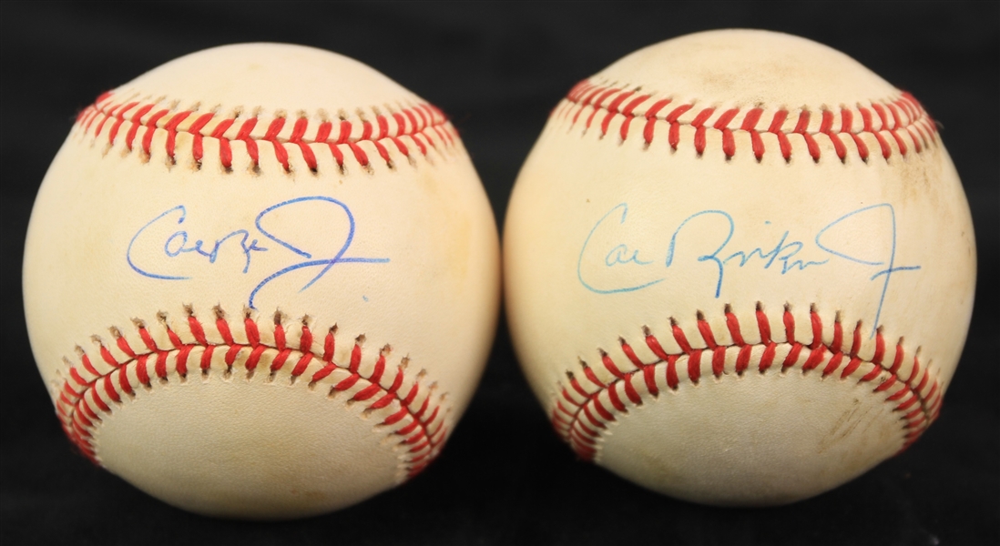 1980s-2000s Cal Ripken Jr. Baltimore Orioles Signed Baseballs - Lot of 2 (JSA/Mets Employee LOA)