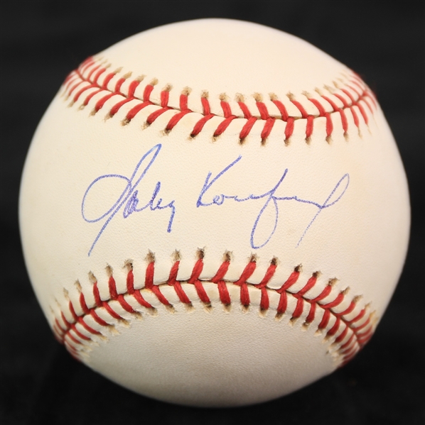 2000s Sandy Koufax Los Angeles Dodgers Signed OML Selig Baseball (JSA/Mets Employee LOA)