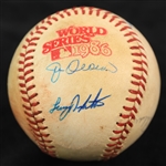 1986 New York Mets Boston Red Sox Shea Stadium World Series Game Used OWS Ueberroth Baseball Signed by Lenny Dykstra, Jesse Orosco & More (MEARS LOA/JSA/Mets Employee LOA)