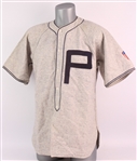 1940s Game Worn Wilson Flannel Baseball Jersey w/ Stars & Stripes Patch (MEARS LOA)
