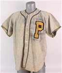 1950s Game Worn Flannel Baseball Jersey (MEARS LOA)