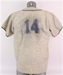 1950's Game Worn Flannel Baseball Jersey (MEARS LOA)