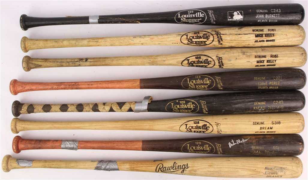 1990s-2000s Atlanta Braves Professional Model Game Used Bat Collection - Lot of 15 w/ Rafael Furcal, Javy Lopez, Sid Bream & More (MEARS LOA/Mets Employee LOA)