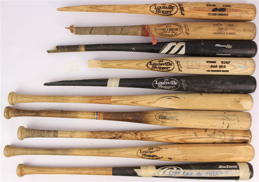 1970s-90s Professional Model Game Used Broken Bat Collection - Lot of 30 Pieces (MEARS LOA/Mets Employee LOA)