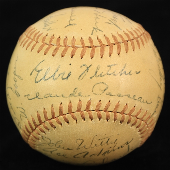 1943 National League All Stars Team Signed ONL Frick Baseball w/ 23 Signatures Including Ernie Lombardi, Vince DiMaggio, Frank Frisch & More (JSA)