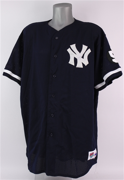 1999 Roger Clemens Tony Tarasco New York Yankees Batting Practice Jersey (MEARS LOA)