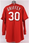 2005 Ken Griffey Jr. Cincinnati Reds Alternate Jersey & Undershirt (MEARS LOA)