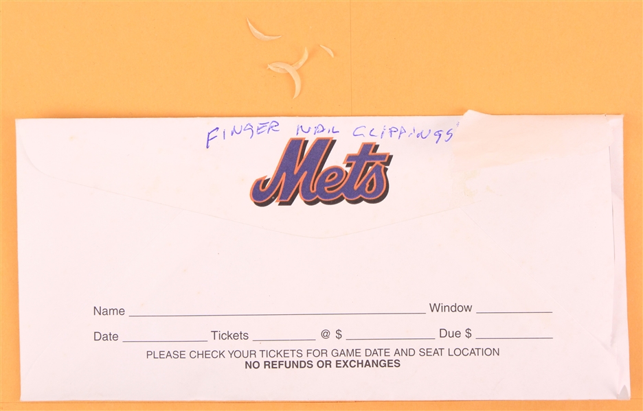 1999 circa Barry Bonds San Francisco Giants "Finger Nail Clippings" Collected at Shea Stadium (LOA Mets Employee)