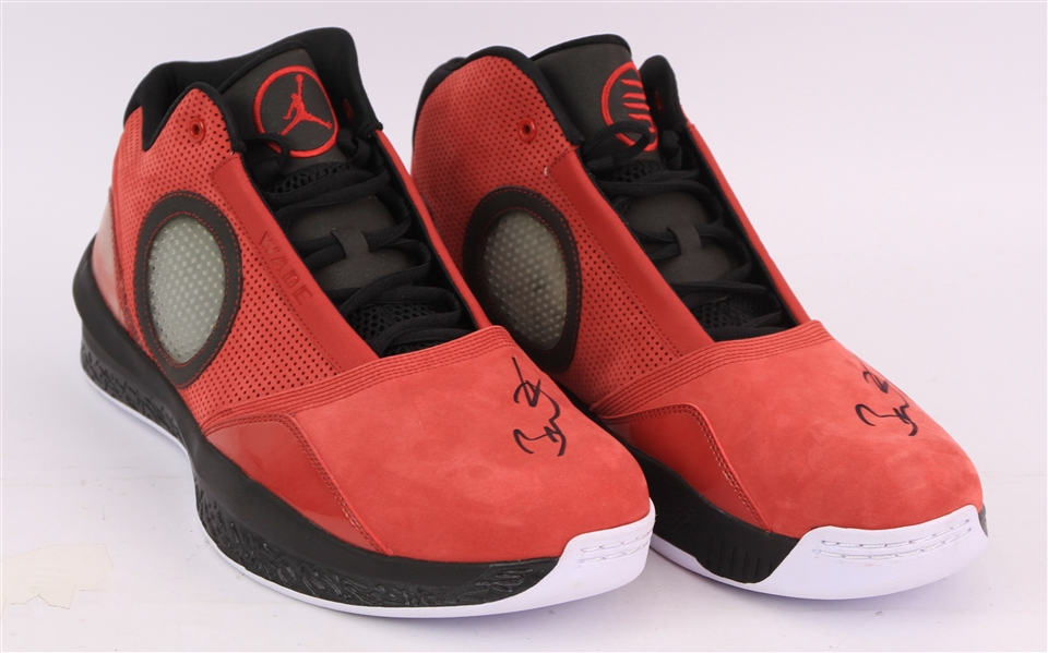 2010-11 Dwayne Wade Miami Heat Game Worn Signed Air Jordan 2010 Sneakers (MEARS LOA/JSA)