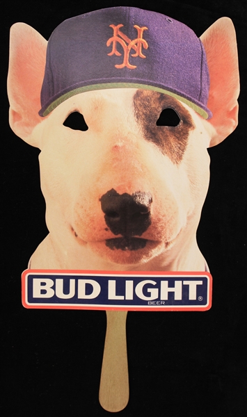 1980s Spuds MacKenzie New York Mets Bud Light 9x16 Cardboard Mask 