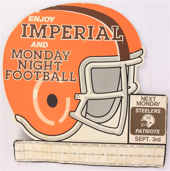 1979 Imperial Whiskey Monday Night Football 18x19 Advertisement Calendar 