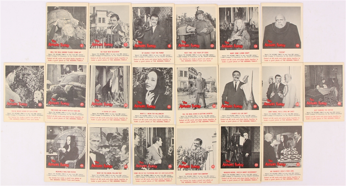 1964 Addams Family Donruss Trading Cards (Lot of 20)