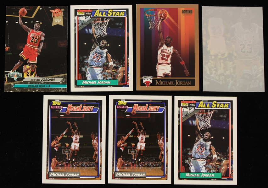 1990-92 Michael Jordan Chicago Bulls Basketball Trading Cards - Lot of 7