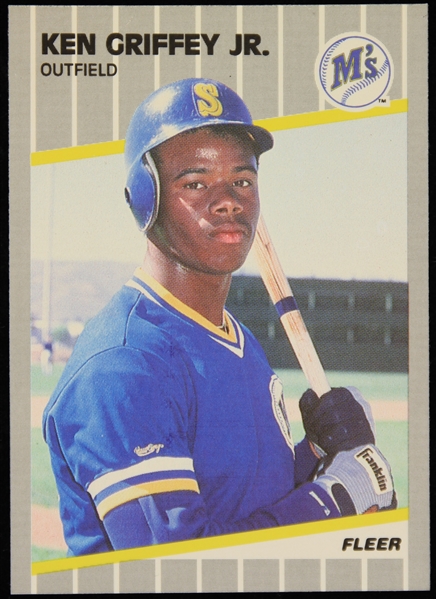 1989 Ken Griffey Jr. Seattle Mariners Fleer Rookie Baseball Trading Card