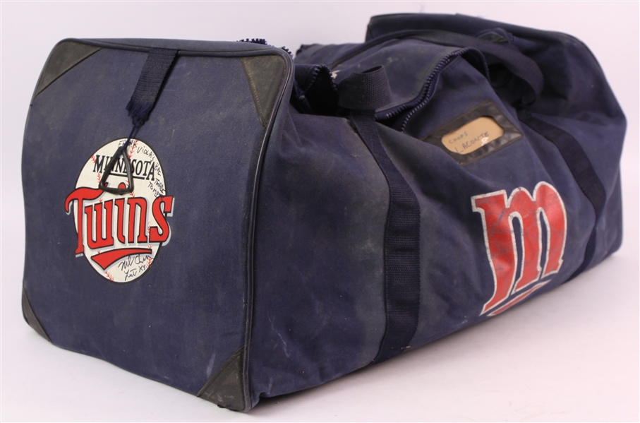 1982-89 Frank Viola Minnesota Twins Game Used Starter Equipment Bag (MEARS LOA)