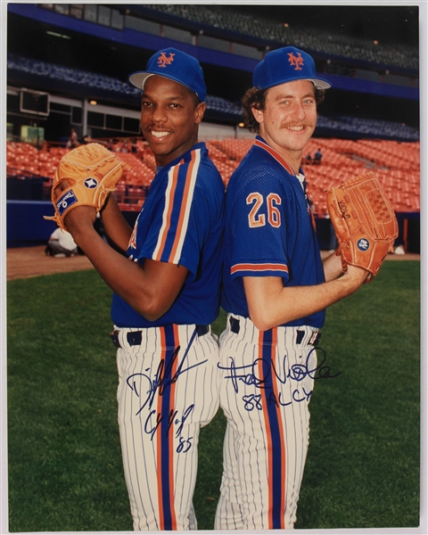 1989-91 Dwight Gooden Frank Viola New York Mets Signed 11" x 14" Photo (JSA)