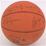 1981-82 Milwaukee Bucks Team Signed Logo Basketball w/ 13 Signatures Including Don Nelson, Sidney Moncrief, Marques Johnson & More (JSA)