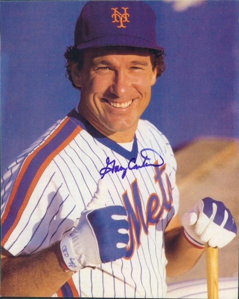 1980s Gary Carter New York Mets Signed 8" x 10" Photo (JSA)