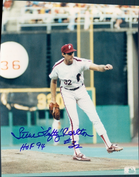 1990s Steve Carlton Philadelphia Phillies Signed 8" x 10" Photo (JSA)
