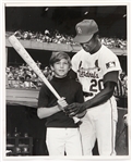 1969 Lou Brock St. Louis Cardinals Original 8"x 10" Photo