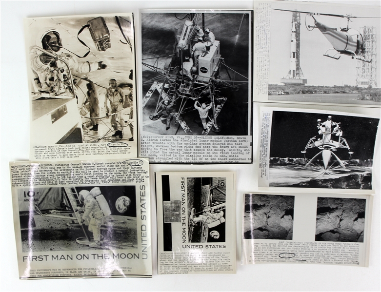 1969 NASA Apollo 11 Mission Laser Photo Collection - Lot of 12