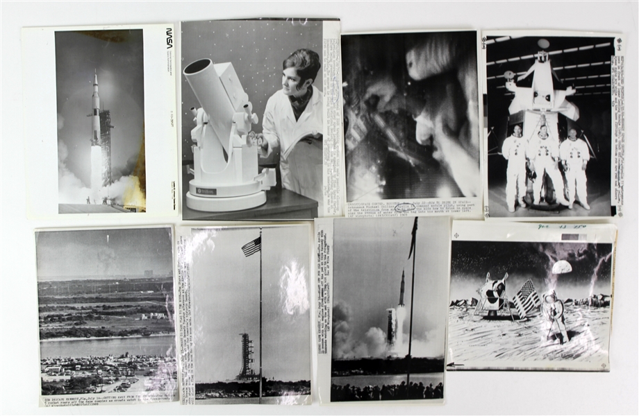 1969 NASA Apollo 11 Mission Laser Photo Collection - Lot of 11