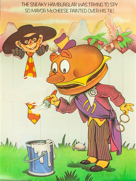 1976 McDonalds Hamburglar & Mayor McCheese 16x20 Poster