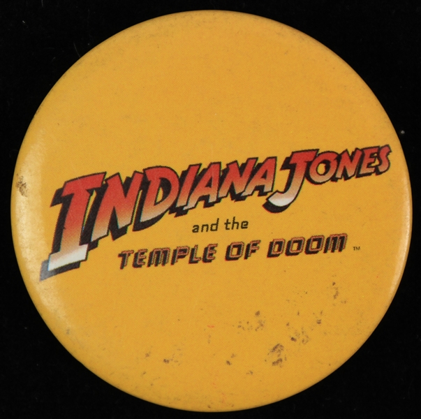 1984 Indiana Jones & The Temple of Doom 2.25" Pinback Button
