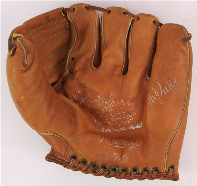 1950s EXTREMELY HIGH GRADE MINT Duke Snider Brooklyn Dodgers Player Endorsed Rawlings Store Model Fielders Mitt