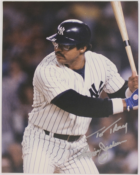 1977-1981 Reggie Jackson New York Yankees Signed 11x14 Photo (JSA)
