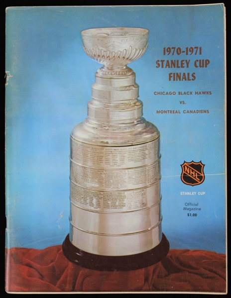 1971 Chicago Blackhawks Montreal Canadiens Stanley Cup Finals Game Program