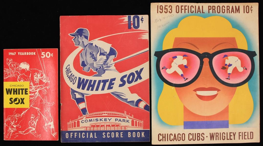 1953-67 Chicago White Sox & Cubs Publication Collection - Lot of 3