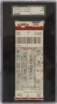 2002 Barry Bonds San Francisco Giants Career Home Run #600 Full Game Ticket (SGC Authentic)