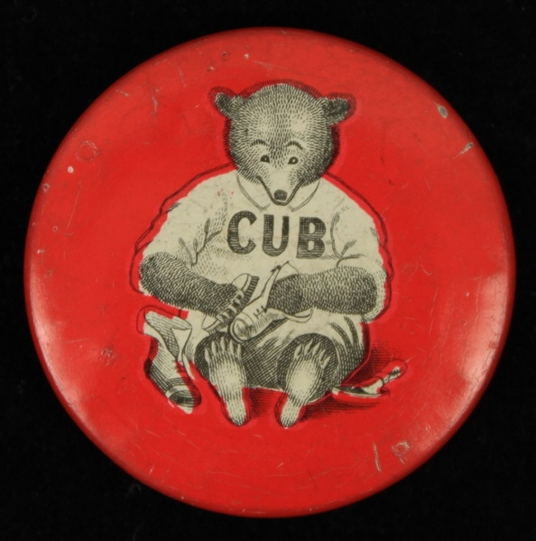 1910s Chicago Cubs Cubs Brand Shoe Polish 1.5" Pinback Button