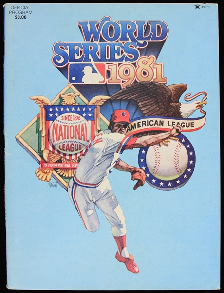 1981 Los Angeles Dodgers New York Yankees World Series Program