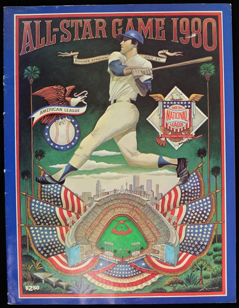 1980 MLB All Star Game Dodger Stadium Program