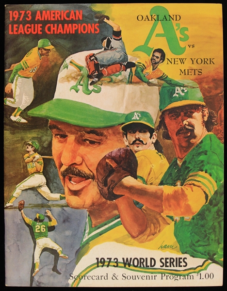 1973 Oakland Athletics New York Mets Oakland Coliseum World Series Program