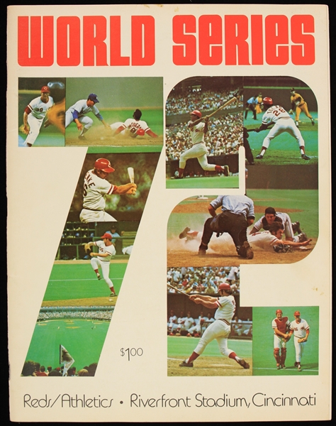 1972 Cincinnati Reds Oakland Athletics Riverfront Stadium World Series Program