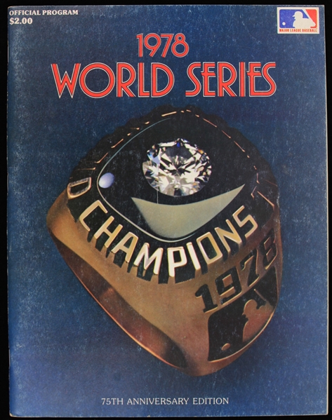 1978 New York Yankees Los Angeles Dodgers World Series Program