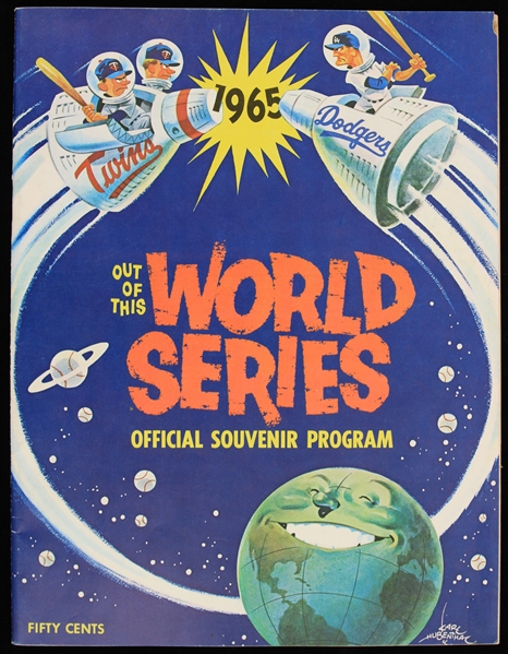 1965 Los Angeles Dodgers Minnesota Twins Dodger Stadium World Series Program