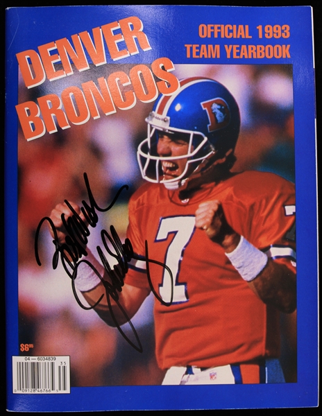 1993 John Elway Denver Broncos Signed Team Yearbook (JSA)